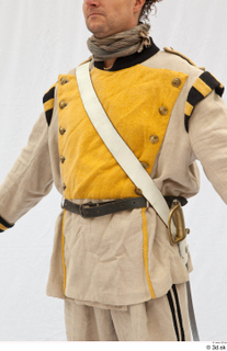  Photos Army man in cloth suit 1 18th century army beige yellow and jacket historical clothing upper body 0001.jpg